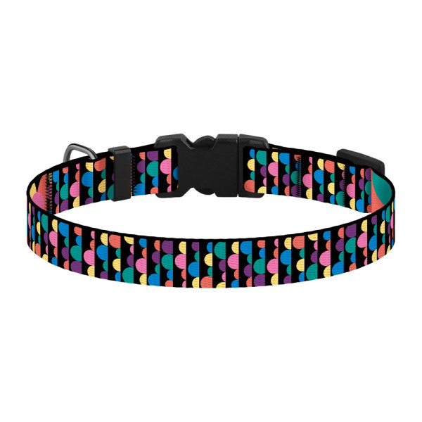 Нашийник для Собак Дрібних Порід BronzeDog Art Нейлоновий з Пластиковою Пряжкою Бульки