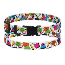 Нашийник для Собак Дрібних Порід BronzeDog Art Нейлоновий з Пластиковою Пряжкою Геометрія