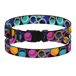 Нашийник для Собак Дрібних Порід BronzeDog Art Нейлоновий з Пластиковою Пряжкою Диско