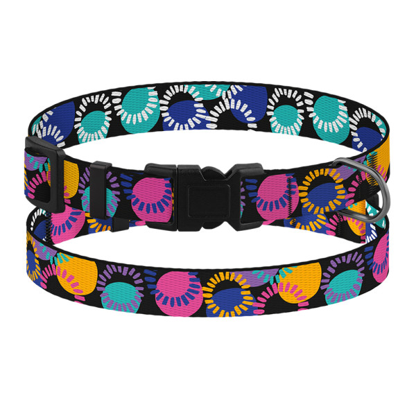 Нашийник для Собак Дрібних Порід BronzeDog Art Нейлоновий з Пластиковою Пряжкою Диско