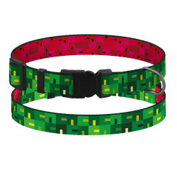 Нашийник для Собак Дрібних Порід BronzeDog Art Нейлоновий з Пластиковою Пряжкою Піксель