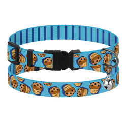 Нашийник для Котів BronzeDog Urban Fruits Нейлоновий з Пластиковою Пряжкою та Дзвіночком Кекси