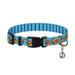 Нашийник для Котів BronzeDog Urban Fruits Нейлоновий з Пластиковою Пряжкою та Дзвіночком Кекси