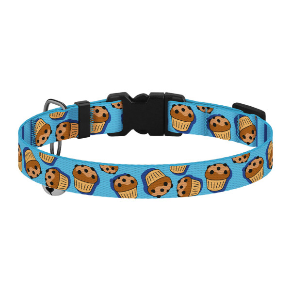 Нашийник для Котів BronzeDog Urban Fruits Нейлоновий з Пластиковою Пряжкою та Дзвіночком Кекси