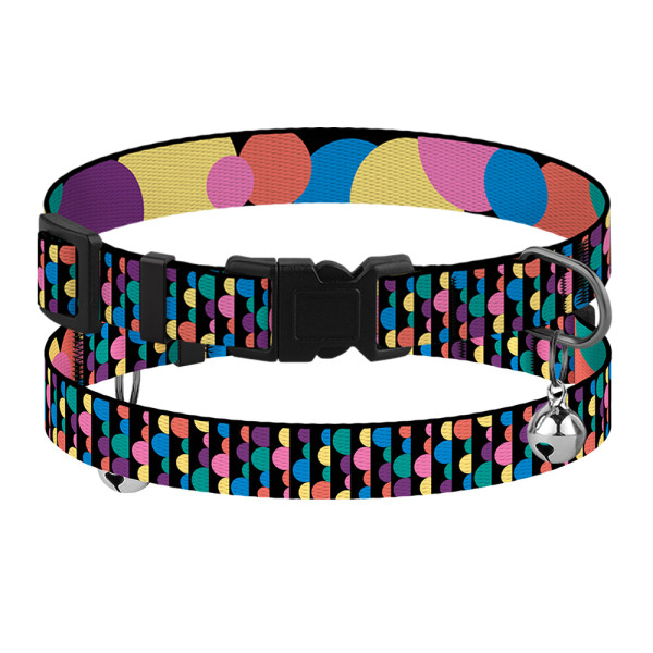 Нашийник для Котів BronzeDog Urban Art Нейлоновий з Пластиковою Пряжкою та Дзвіночком Бульки