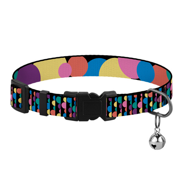 Нашийник для Котів BronzeDog Urban Art Нейлоновий з Пластиковою Пряжкою та Дзвіночком Бульки