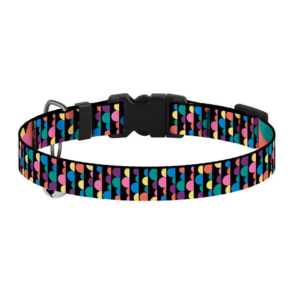 Нашийник для Котів BronzeDog Urban Art Нейлоновий з Пластиковою Пряжкою та Дзвіночком Бульки