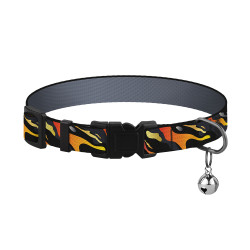 Нашийник для Котів BronzeDog Urban Art Нейлоновий з Пластиковою Пряжкою та Дзвіночком Гравітація