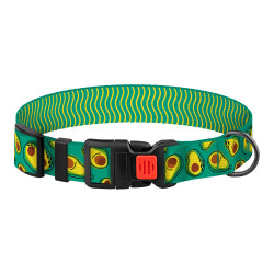 Нашийник для Собак BronzeDog Urban Fruits Нейлоновий з Пластиковою Пряжкою Авокадо