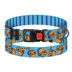 Нашийник для Собак BronzeDog Urban Fruits Нейлоновий з Пластиковою Пряжкою Кекси