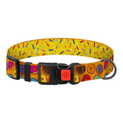 Нашийник для Собак BronzeDog Urban Fruits Нейлоновий з Пластиковою Пряжкою Пончики