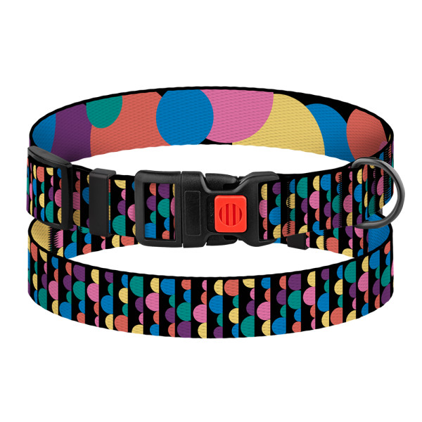 Нашийник для Собак BronzeDog Urban Art Нейлоновий з Пластиковою Пряжкою Бульки