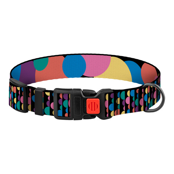 Нашийник для Собак BronzeDog Urban Art Нейлоновий з Пластиковою Пряжкою Бульки