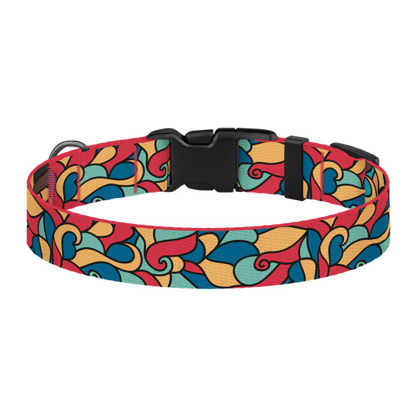 Нашийник для Собак BronzeDog Urban Art Нейлоновий з Пластиковою Пряжкою Вітраж