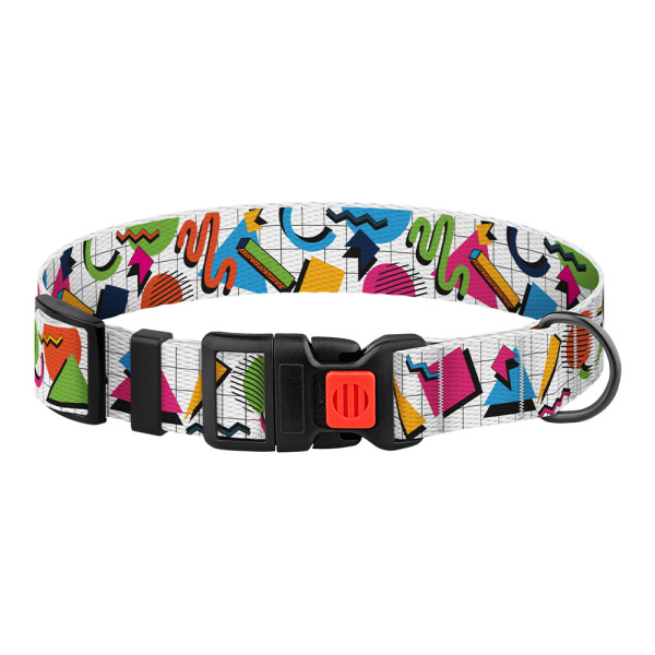 Нашийник для Собак BronzeDog Urban Art Нейлоновий з Пластиковою Пряжкою Геометрія