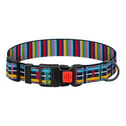 Нашийник для Собак BronzeDog Urban Art Нейлоновий з Пластиковою Пряжкою Клітинка