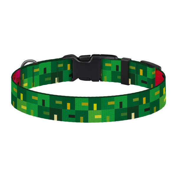 Нашийник для Собак BronzeDog Urban Art Нейлоновий з Пластиковою Пряжкою Піксель