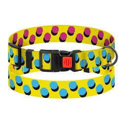 Нашийник для Собак BronzeDog Urban Art Нейлоновий з Пластиковою Пряжкою Поп Арт