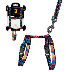 Шлея з Поводком для Котів та Дрібних Собак BronzeDog Urban Art Бульки