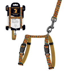 Шлея з Поводком для Котів та Дрібних Собак BronzeDog Urban Art Алекса