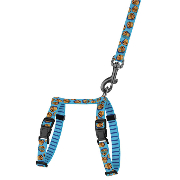 Шлея з Поводком для Котів та Дрібних Собак BronzeDog Urban Fruits Кекси