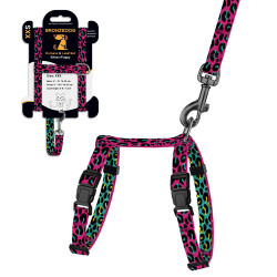 Шлея з Поводком для Котів та Дрібних Собак BronzeDog Urban Art Леопард