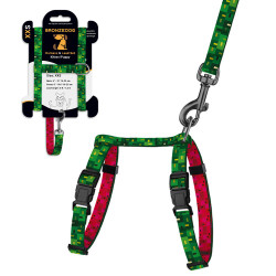 Шлея з Поводком для Котів та Дрібних Собак BronzeDog Urban Art Піксель