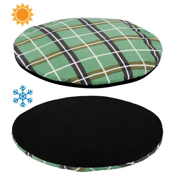 Лежак для Тварин BronzeDog повсть+бязь Круглий Чорний