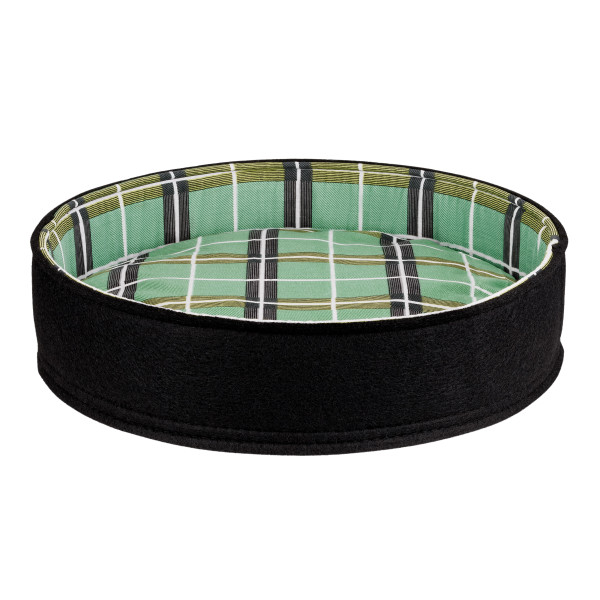 Лежак для Тварин BronzeDog повсть+бязь Круглий Чорний