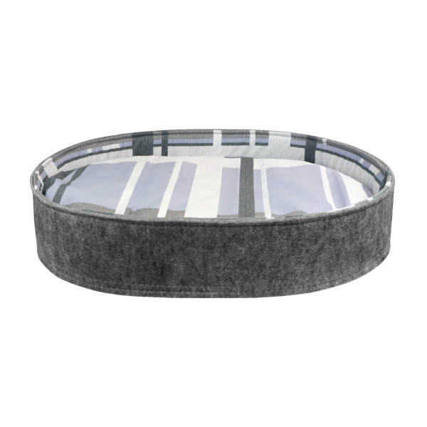 Лежак для Тварин BronzeDog повсть+бязь Овальний Сірий