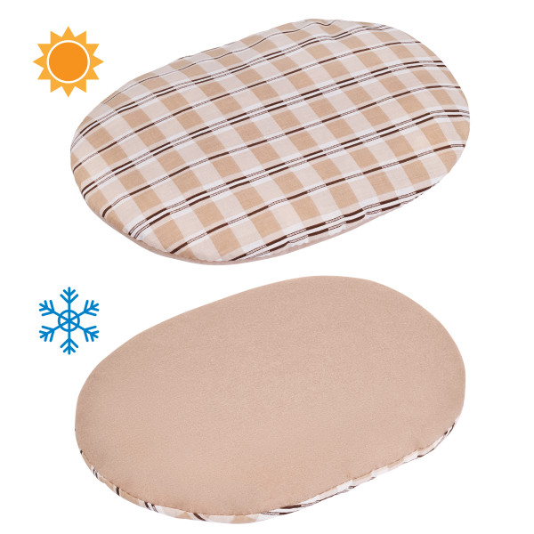 Лежак для Тварин BronzeDog повсть+бязь Овальний Бежевий