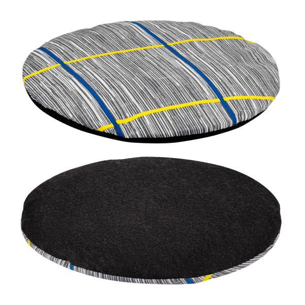 Лежак для Тварин BronzeDog повсть+бязь Круглий Сірий