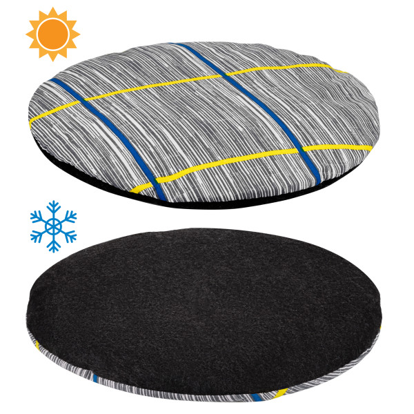 Лежак для Тварин BronzeDog повсть+бязь Круглий Сірий