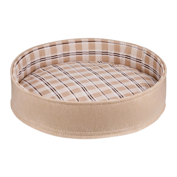 Лежак для Тварин BronzeDog повсть+бязь Круглий Бежевий