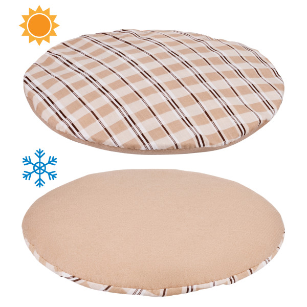 Лежак для Тварин BronzeDog повсть+бязь Круглий Бежевий