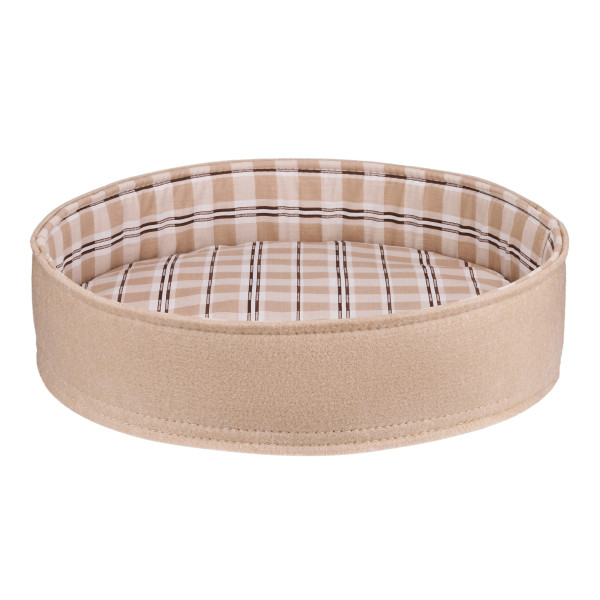 Лежак для Тварин BronzeDog повсть+бязь Круглий Бежевий