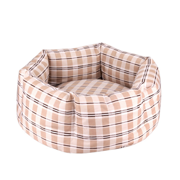 Лежак для Тварин BronzeDog Comfort Круглий Бежевий