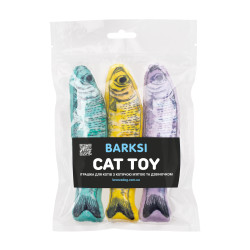 Іграшка для Котів Barksi Рибки Шпроти з котячою м'ятою та дзвіночком  16,5 см