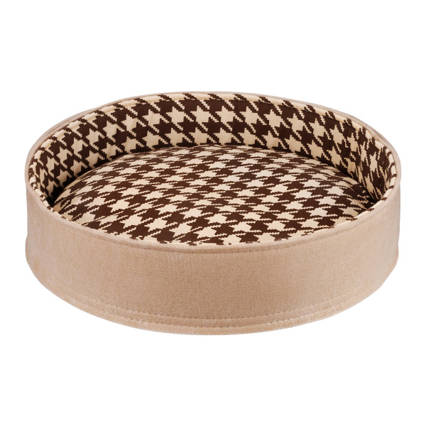Лежак для Тварин BronzeDog повсть+бязь Круглий Бежево-Коричневий