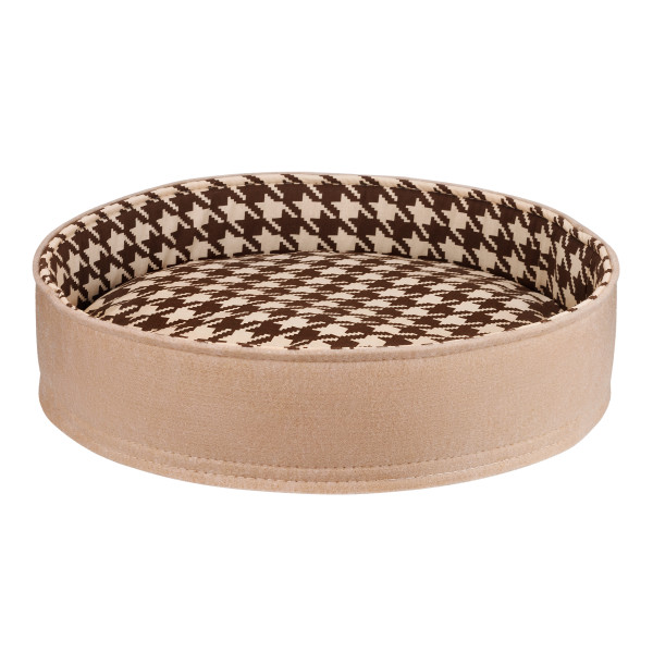 Лежак для Тварин BronzeDog повсть+бязь Круглий Бежево-Коричневий