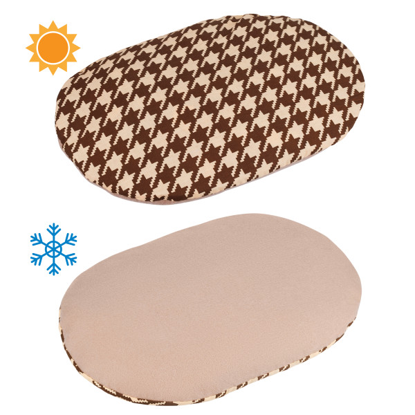 Лежак для Тварин BronzeDog повсть+бязь Овальний Бежево-Коричневий