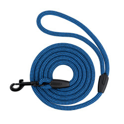 Повідець для Собак Bronzedog Active з Альпіністського Шнура Чорно-Блакитний 183 см
