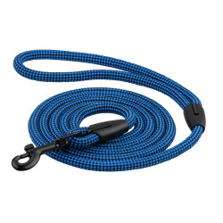 Повідець для Собак Bronzedog Active з Альпіністського Шнура Чорно-Блакитний 183 см