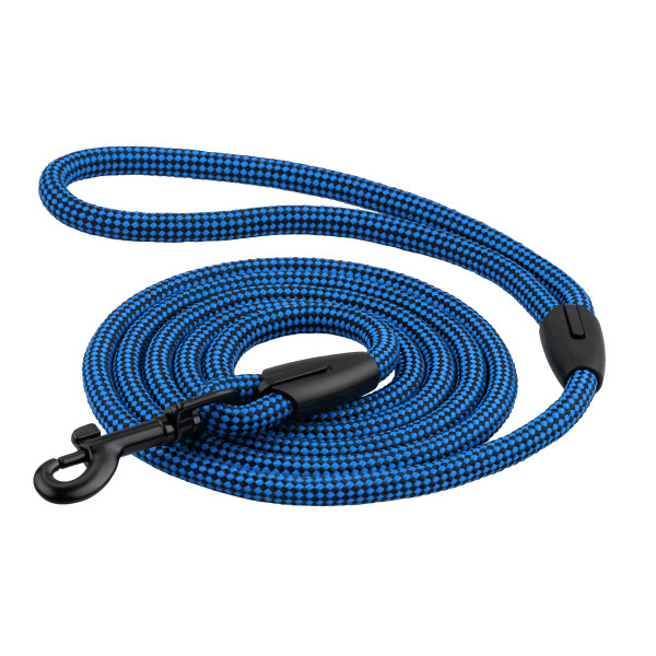 Повідець для Собак Bronzedog Active з Альпіністського Шнура Чорно-Блакитний 183 см