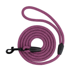 Повідець для Собак Bronzedog Active з Альпіністського Шнура Чорно-Рожевий 183 см