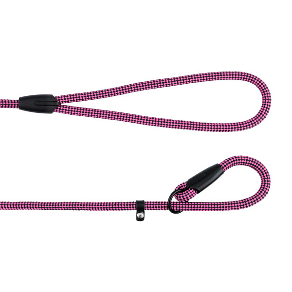 Повідець-зашморг для собак Bronzedog Active з Альпіністського Шнура Чорно-Рожевий 183 см