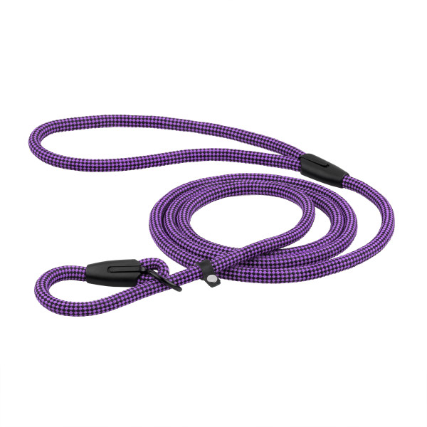 Повідець-зашморг для собак Bronzedog Active з Альпіністського Шнура Чорно-Фіолетовий 183 см