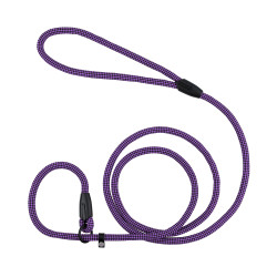 Повідець-зашморг для собак Bronzedog Active з Альпіністського Шнура Чорно-Фіолетовий 183 см