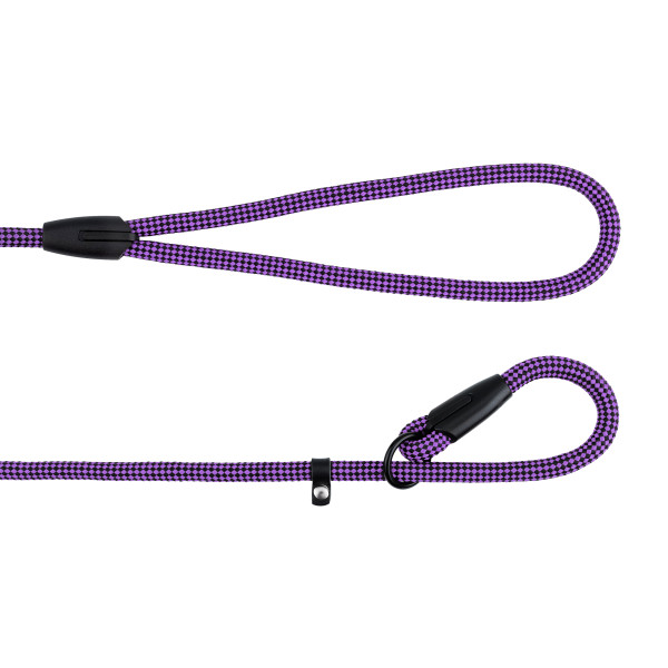 Повідець-зашморг для собак Bronzedog Active з Альпіністського Шнура Чорно-Фіолетовий 183 см