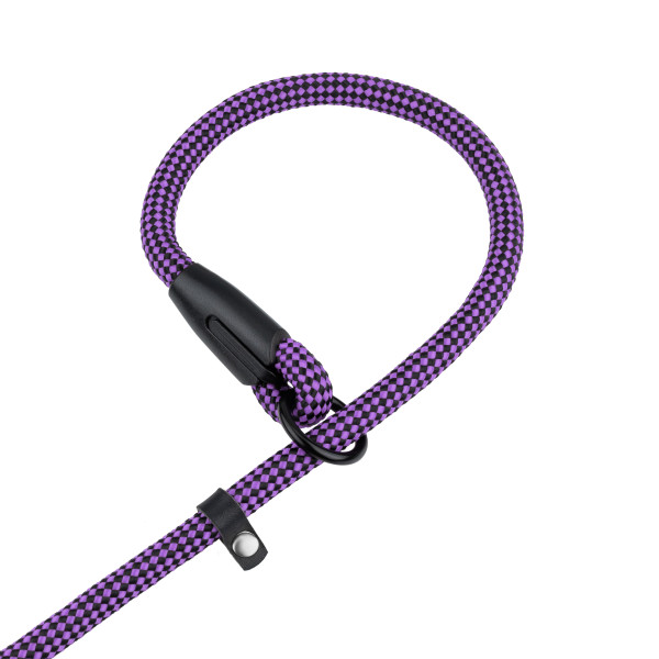 Повідець-зашморг для собак Bronzedog Active з Альпіністського Шнура Чорно-Фіолетовий 183 см
